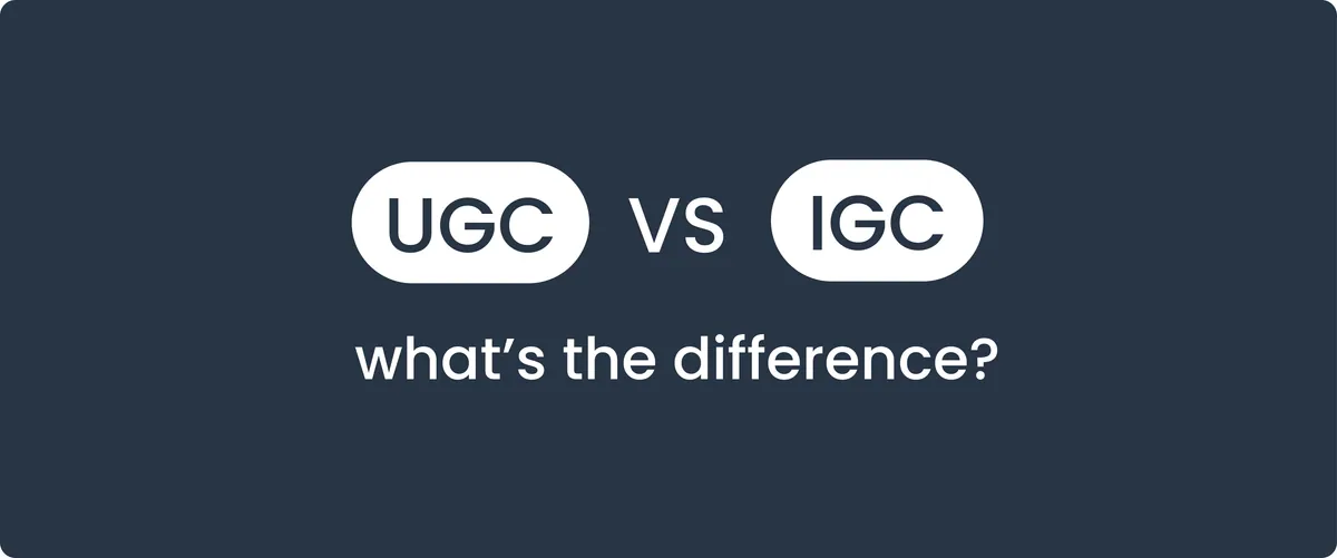 Graphic reading UGC vs IGC: what are the differences
